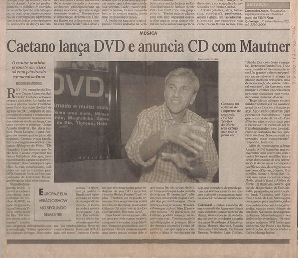 Caetano lança DVD e anuncia CD com Mautner