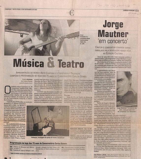 Jorge Mautner em concerto: Borbulhantes