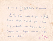 I Fragmento, eu te amo